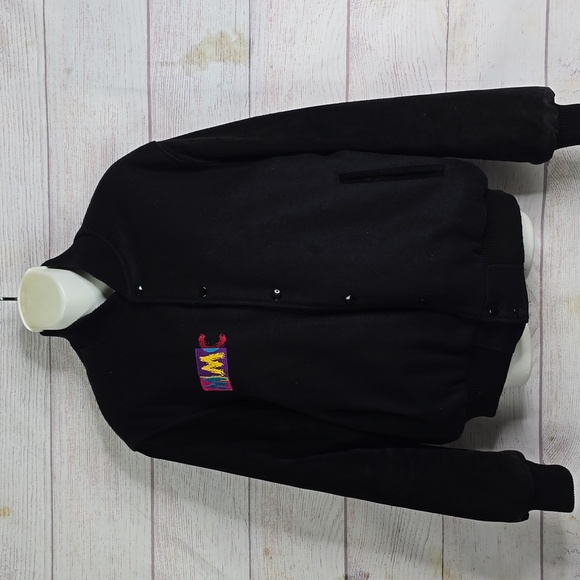 Mickey Mouse Club Vintage Wool And Leather Jacket Sz L - Picture 1 of 15